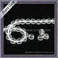 Round Faceted Cut Natural Crystal Beads